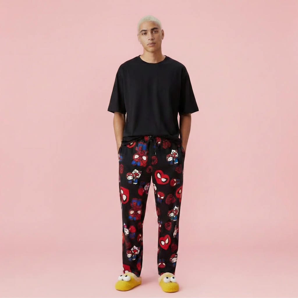 Black Hello Kitty x Spiderman Pajamas