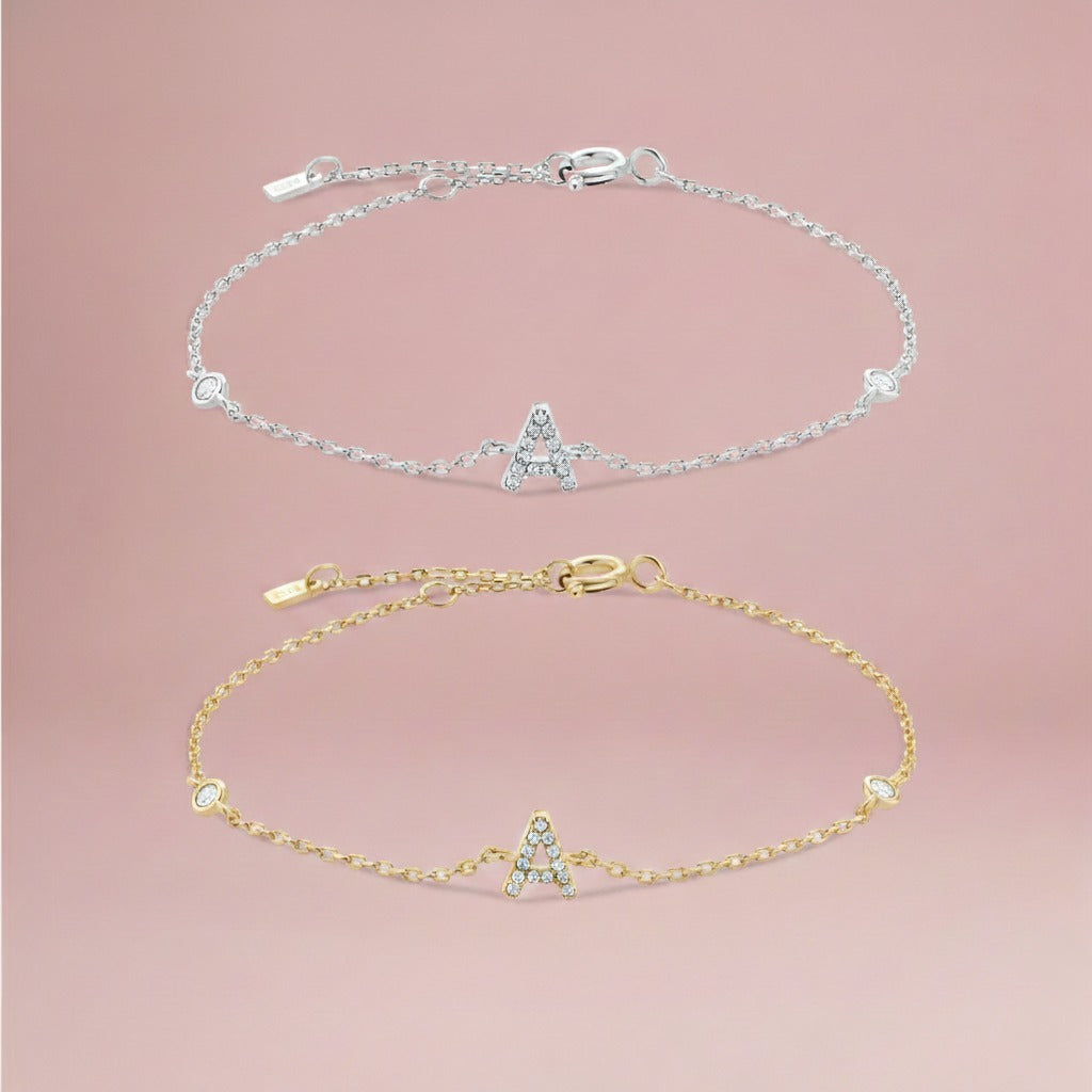 Silver & Gold Initial Bracelets