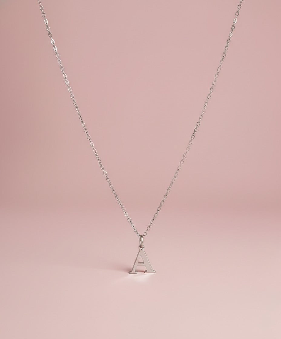 Silver Initial Necklace