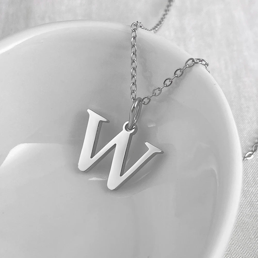 Silver Initial Necklace