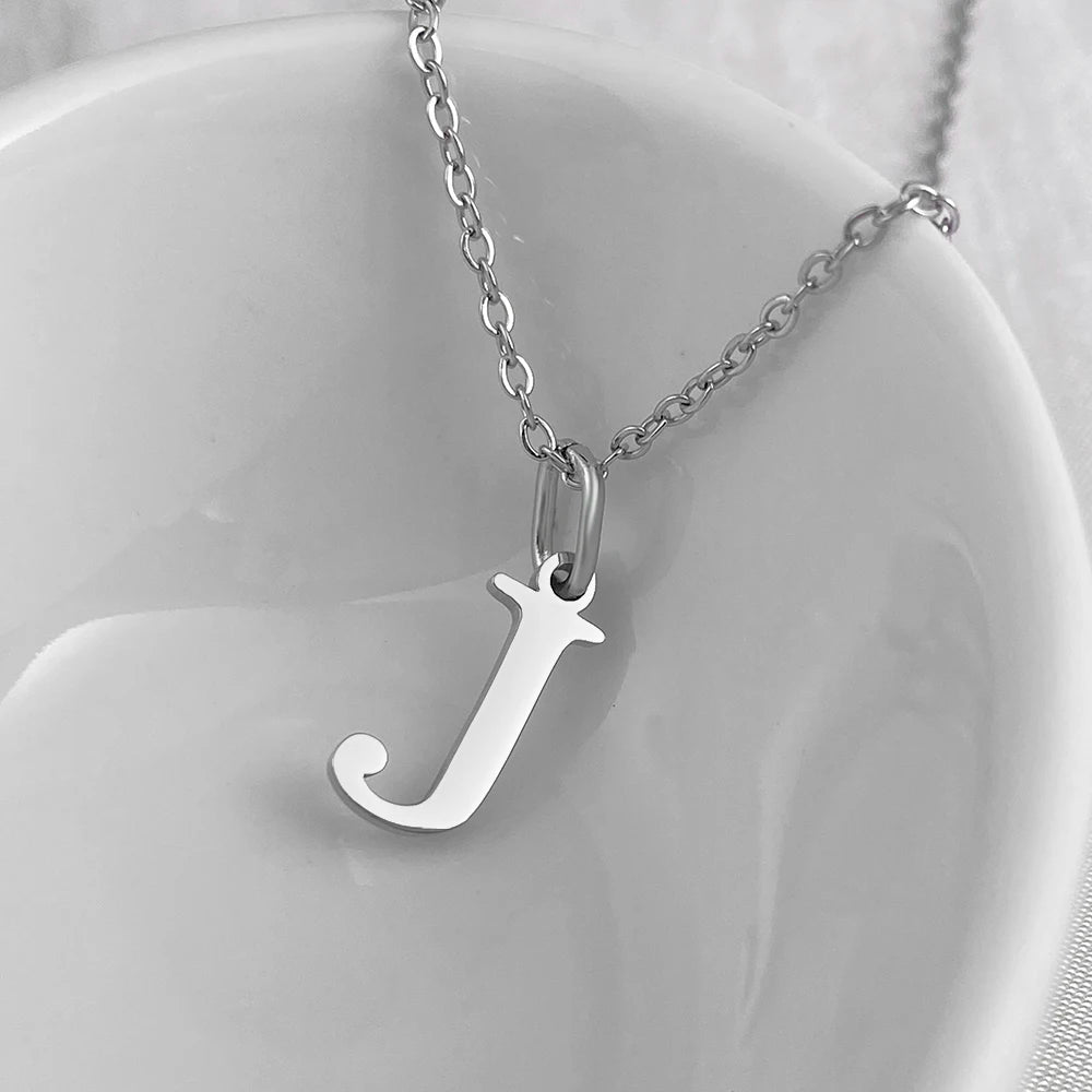 Silver Initial Necklace