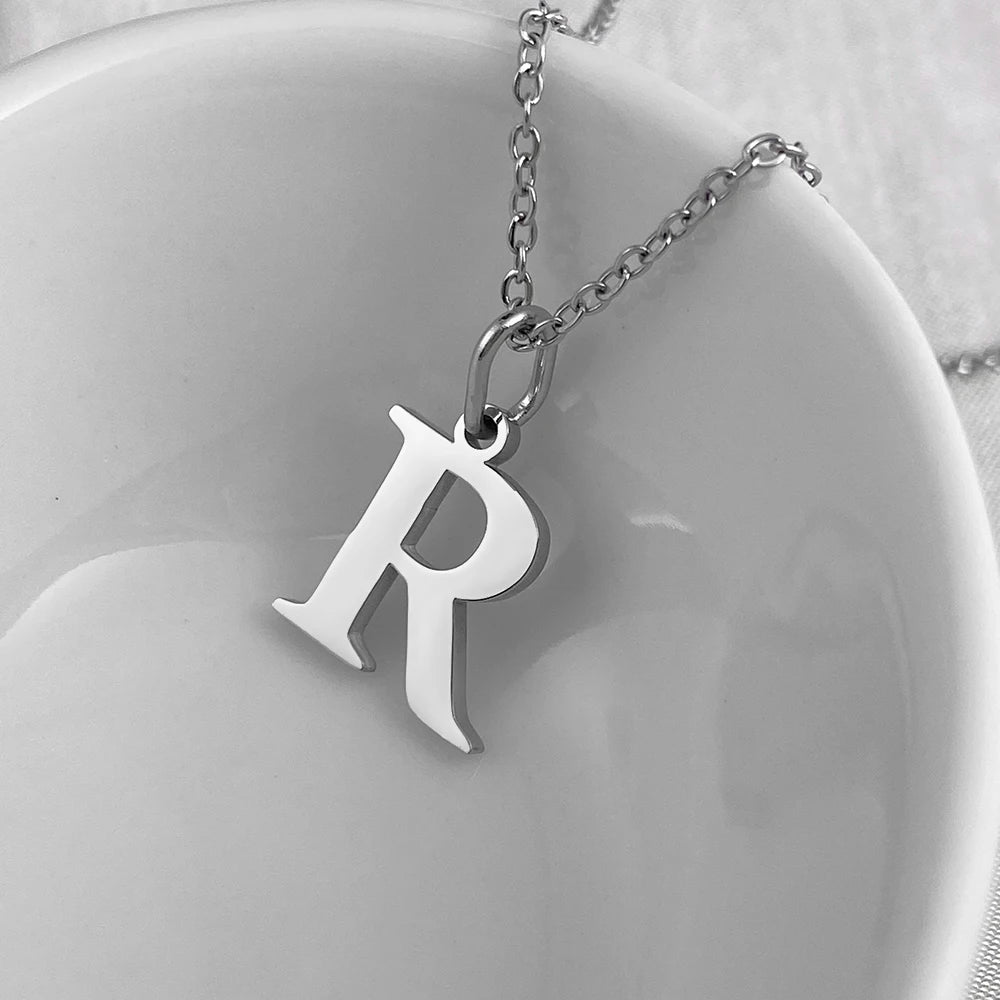 Silver Initial Necklace