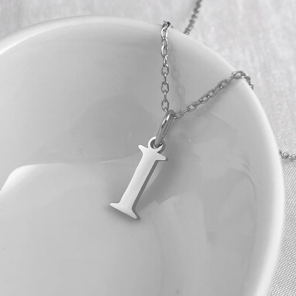 Silver Initial Necklace