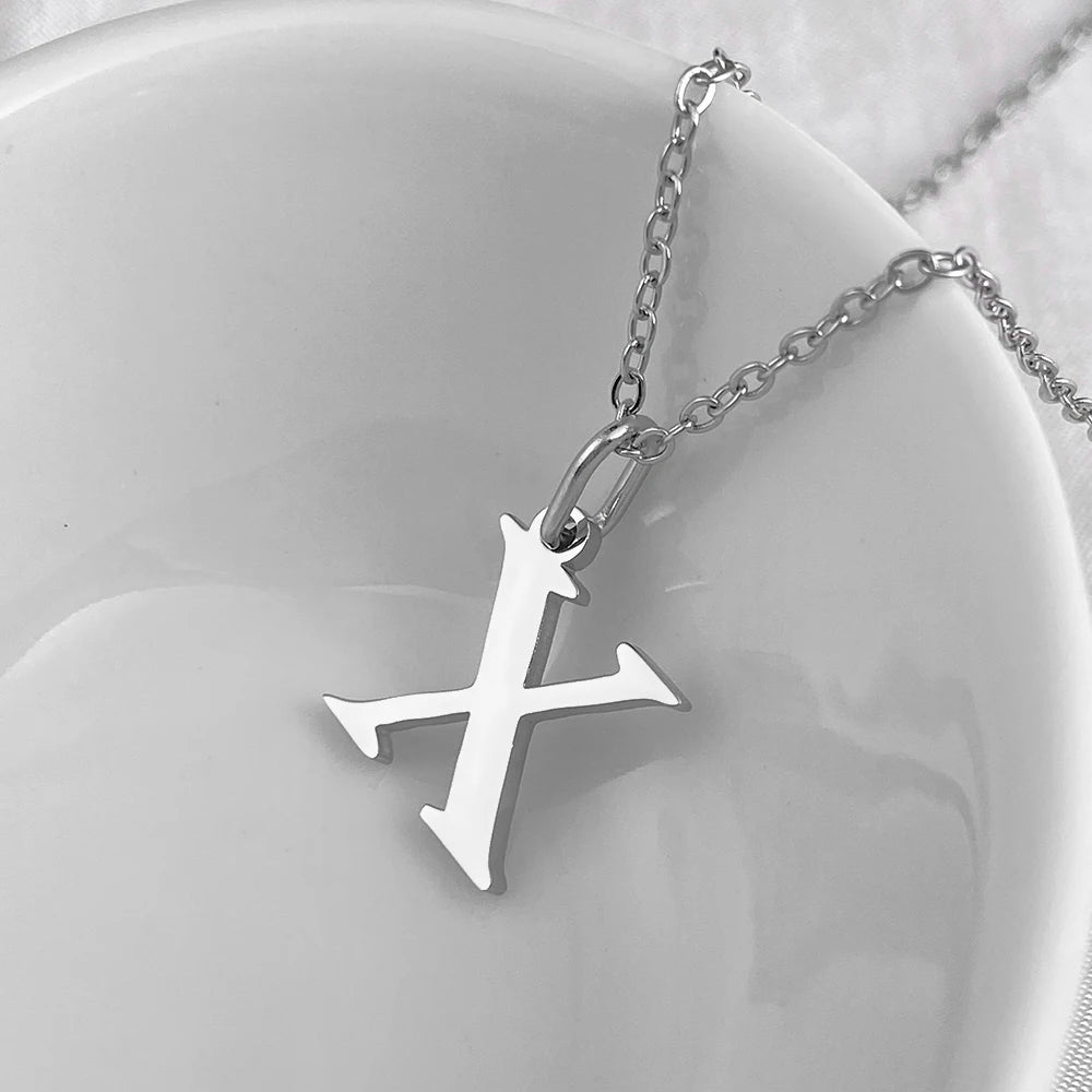 Silver Initial Necklace