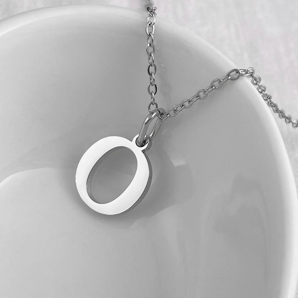 Silver Initial Necklace