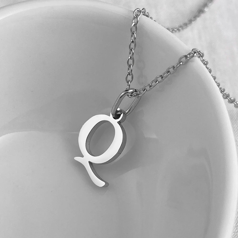 Silver Initial Necklace