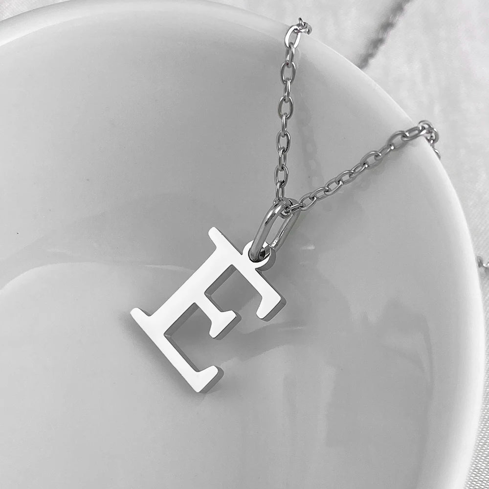 Silver Initial Necklace