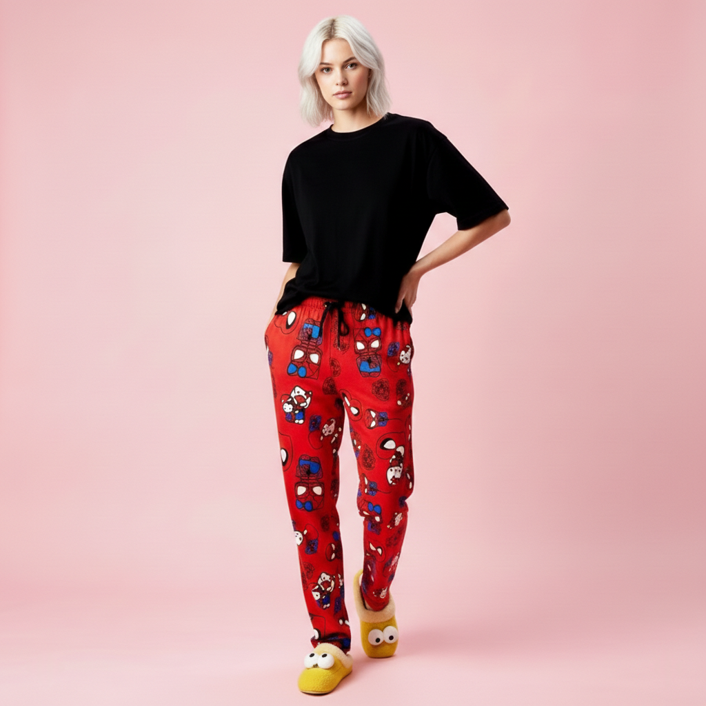 Red Hello Kitty x Spiderman Pajamas